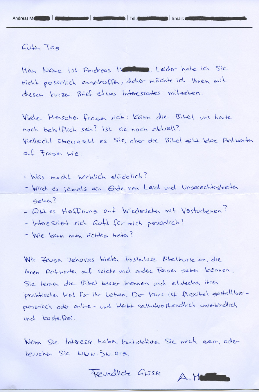 Original letter